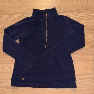 Lilly Pulitzer women’s 3/4 zip Sweatshirt Skipper Popover Navy blue size small
